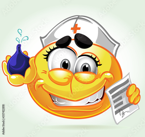 Smile in a suit mad nurse with enema