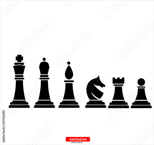 chess icon.Flat design style vector illustration for graphic and web design.