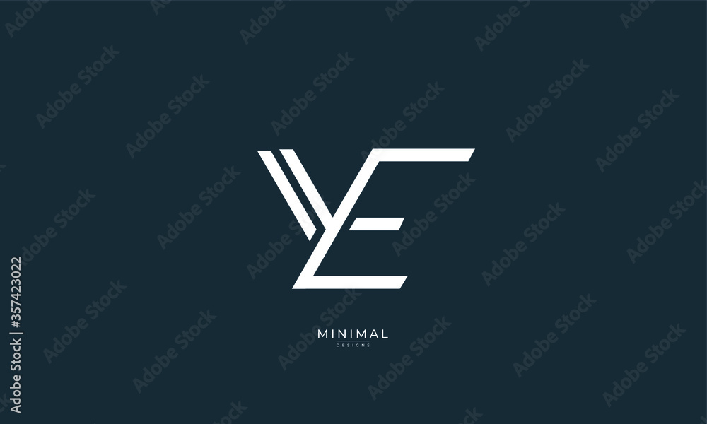 Alphabet letter icon logo YE Alphabet letter icon logo YE