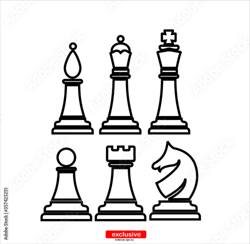 chess icon.Flat design style vector illustration for graphic and web design.