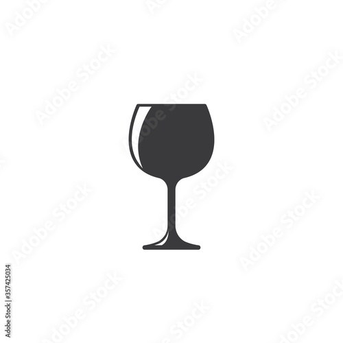 wine glass logo icon vector illustration design