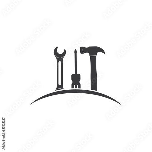 wrench vector illustration and icon of automotive repair