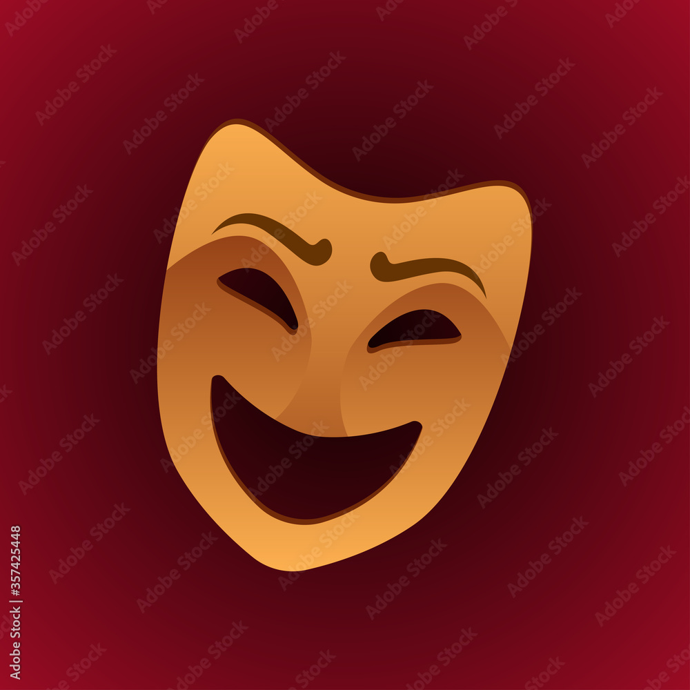 theatrical mask laugh expression. vector illustration
theatrical mask laugh expression. vector illustration