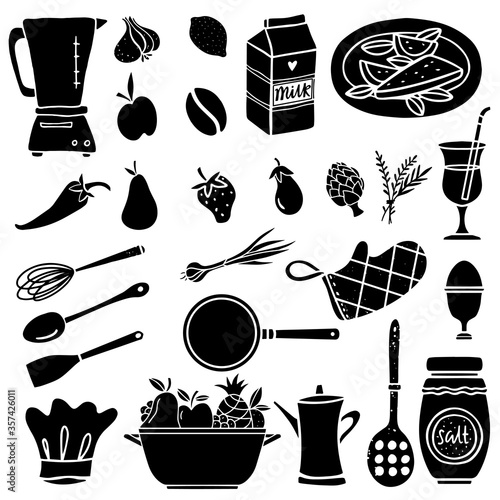 Cooking set. Kitchen utensil, food