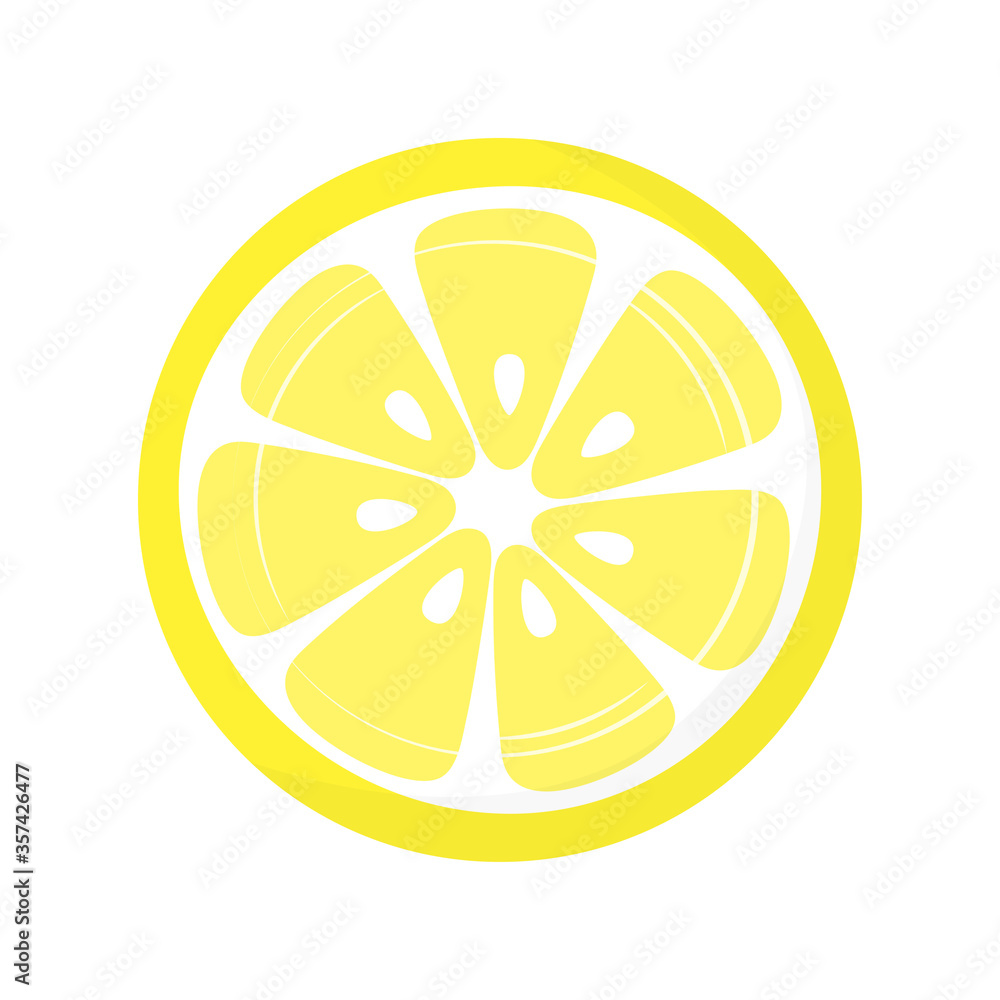 slice of lemon isolated on white background slice of lemon isolated on white background