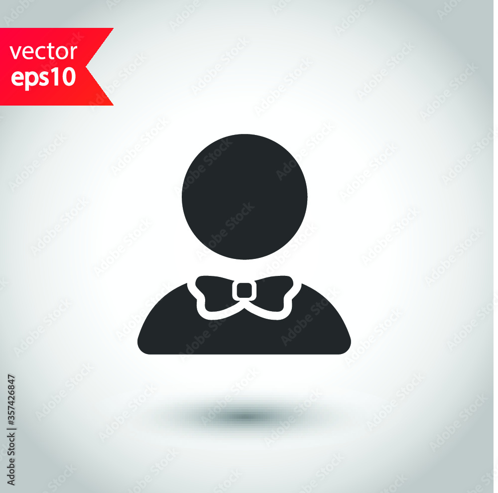 Businessman vector icon. Gentleman flat sign design. Man symbol pictogram. Person icon member Businessman vector icon. Gentleman flat sign design. Man symbol pictogram. Person icon member
