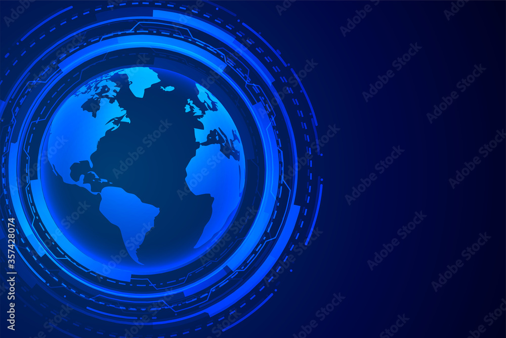 futuristic technology earth blue digital background design futuristic technology earth blue digital background design