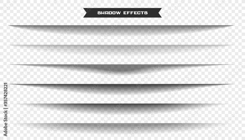 wide paper sheet shadow effect set of six