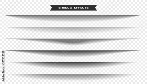 wide paper sheet shadow effect set of six