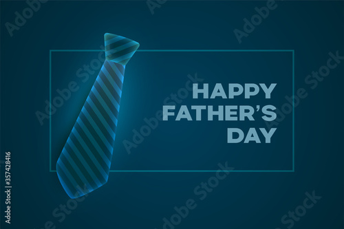 happy fathers day greeting with realistic tie