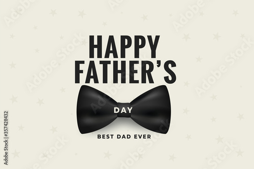 happy fathers day background with realistic bow design