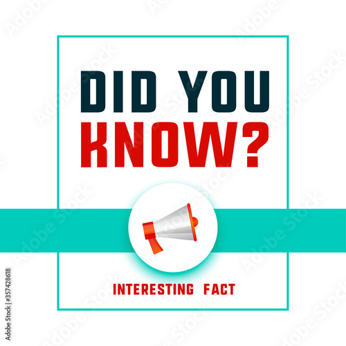 did you know background with megaphone design