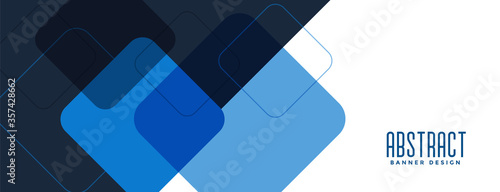 modern blue professional style business wide banner design