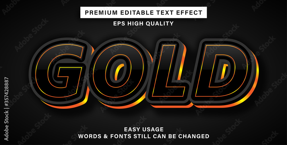 gold editable text effect gold editable text effect