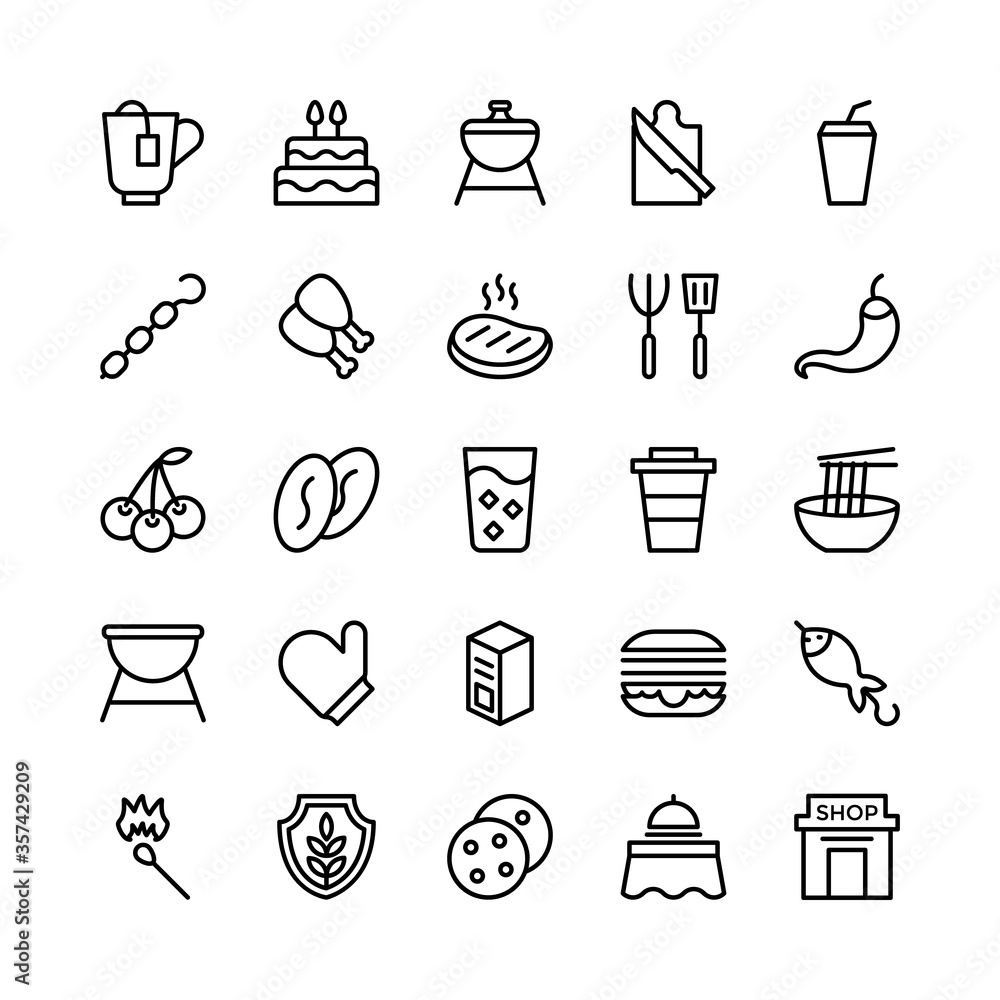 Food Line Vector Icons 15 Food Line Vector Icons 15