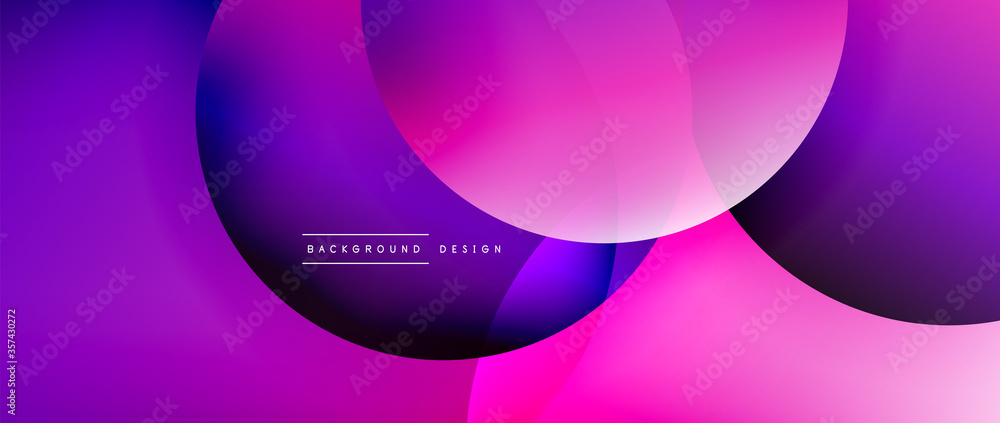 Obraz premium Circle modern geometric abstract background with liquid gradients