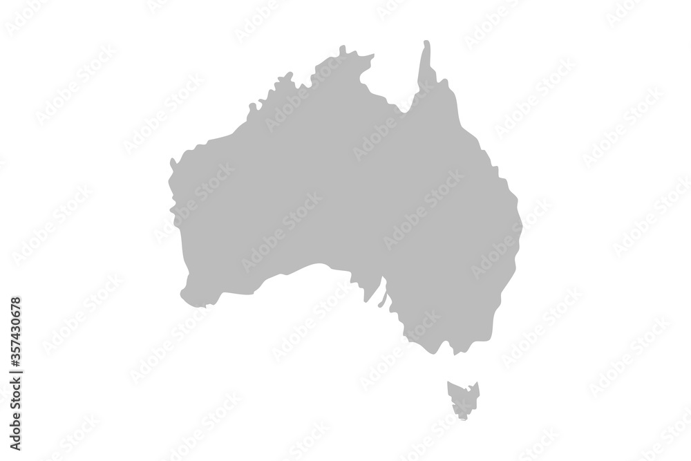 Australia map on white background,illustration,textured , Symbols of Australia -  vector  illustration
