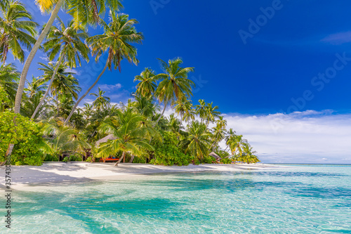 Landscape of paradise tropical island beach. Luxury design of tourism for summer vacation holiday destination concept.  © icemanphotos