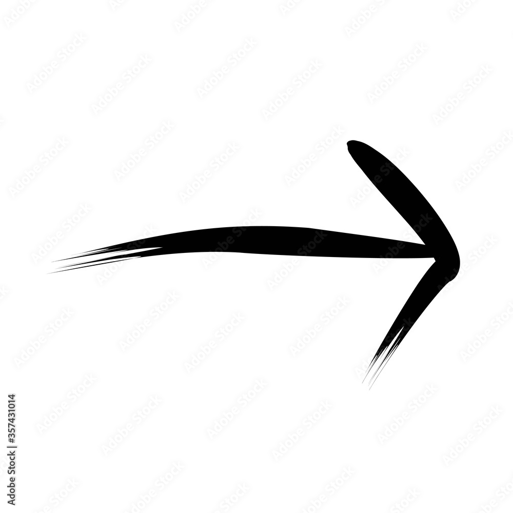 right arrow brush style hand drawn vector right arrow brush style hand drawn vector