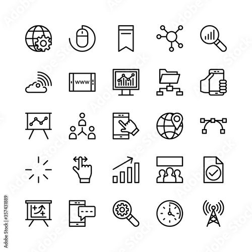 Digital Marketing Line Vector Icons 2