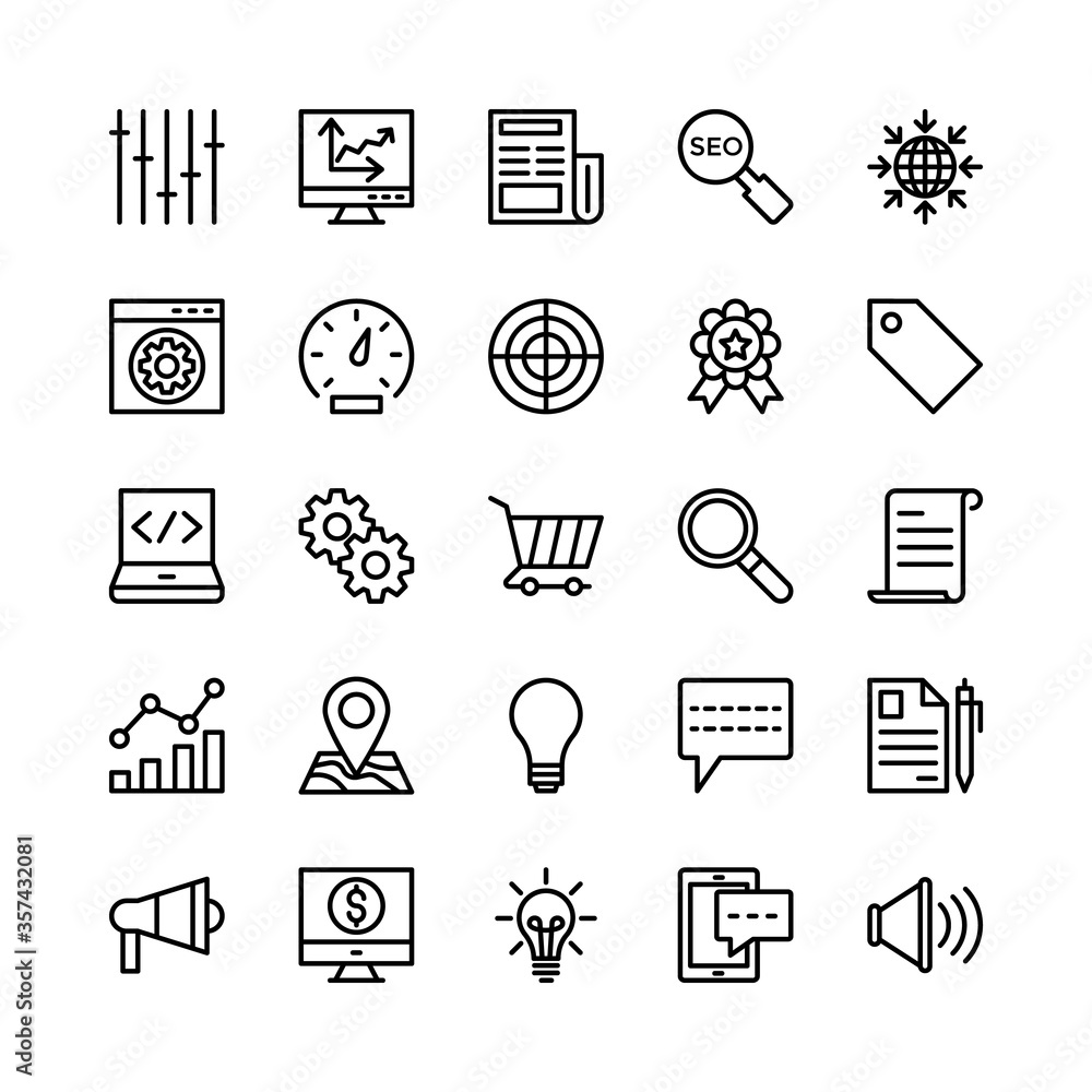 Seo and Marketing Vector Icons 5
Seo and Marketing Vector Icons 5
