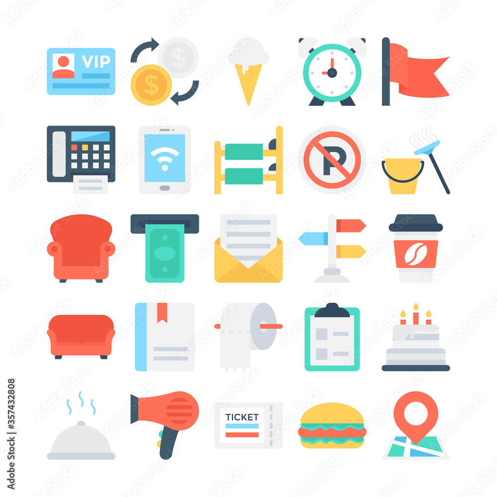 Hotel and Restaurant Vector Icons 5 Hotel and Restaurant Vector Icons 5