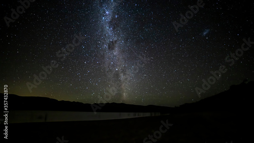 The Milky Way in the mountains of the Grampians National Park in  Victoria, Australia at a clear starry night in summer.
