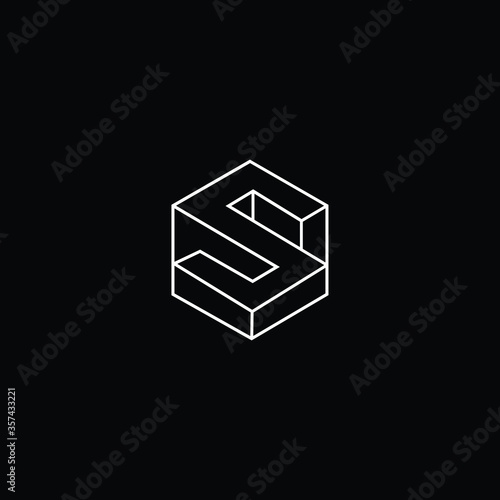 Professional Innovative 3D Initial S logo and SS logo. Letter S SS Minimal elegant Monogram. Premium Business Artistic Alphabet symbol and sign