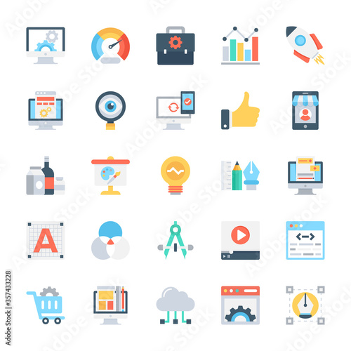 Design and Development Colored Vector Icons 2