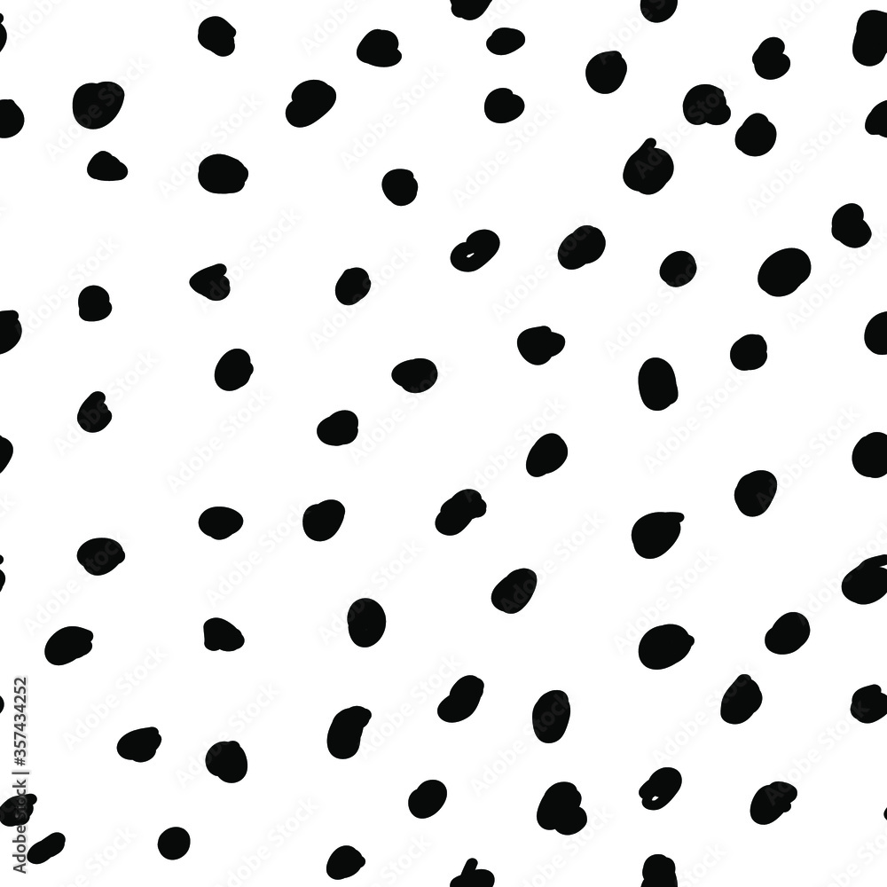 Doodle dots seamless pattern. Grunge circles texture.Black and white polka dot pattern. Celebration confetti background. Vector illustration Doodle dots seamless pattern. Grunge circles texture.Black and white polka dot pattern. Celebration confetti background. Vector illustration