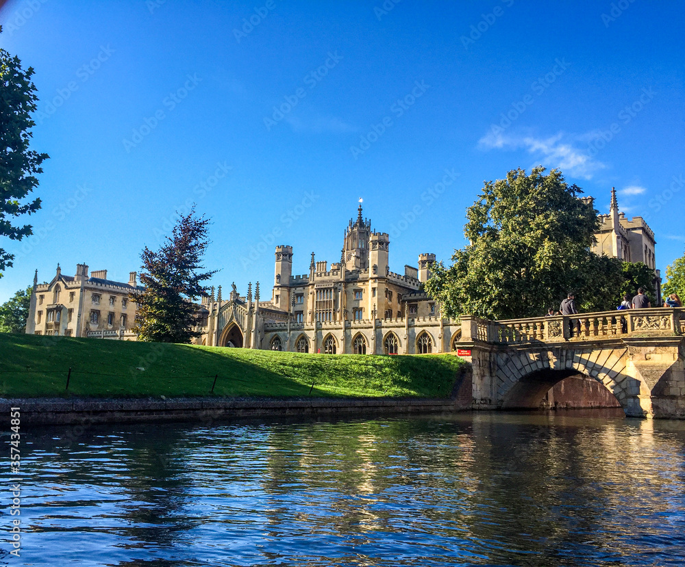 Fototapeta premium Punting on the river Cambridge 