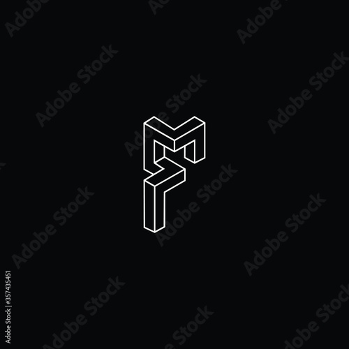 Professional Innovative 3D Initial F logo and FF logo. Letter FM LOGO AND MF LOGO Minimal elegant Monogram. Premium Business Artistic Alphabet symbol and sign
