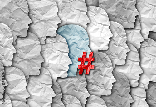 Schilderij op canvas Social Media Restricted Speech