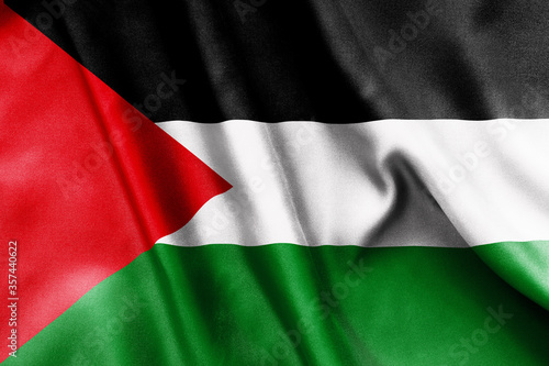 Palestine flag texture crumpled up