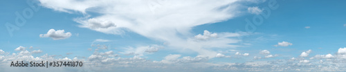 Blue sky and white clouds , Panorama .