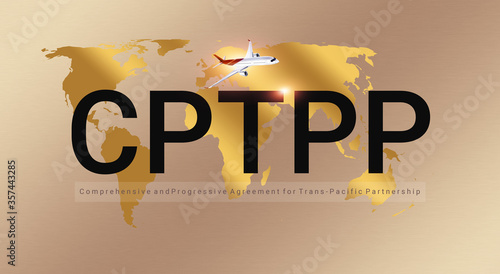 Canvas Print Progressive Agreement for Trans-Pacific Partnership 3d illustration