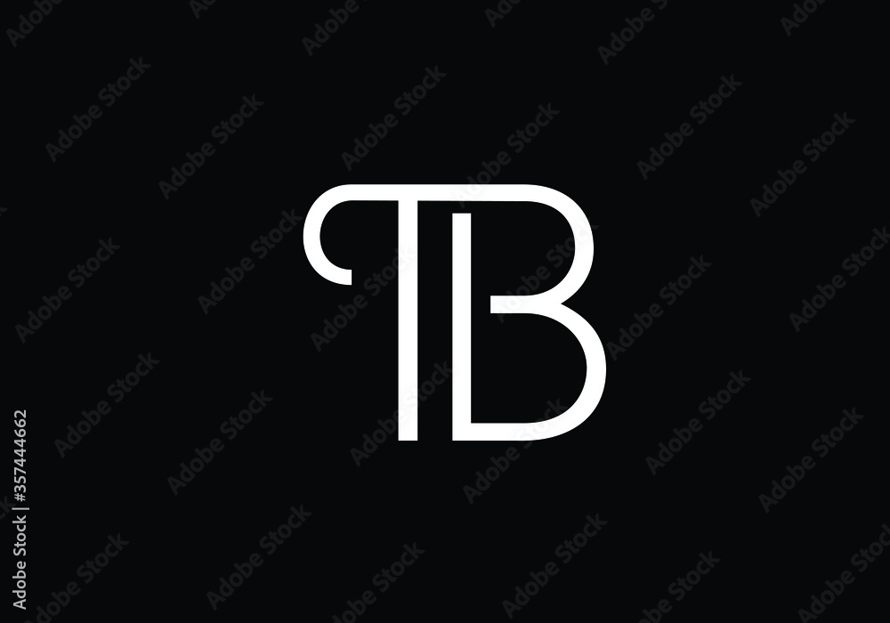 Initial Monogram Letter T B Logo Design Vector Template. T B Letter Logo Design Initial Monogram Letter T B Logo Design Vector Template. T B Letter Logo Design
