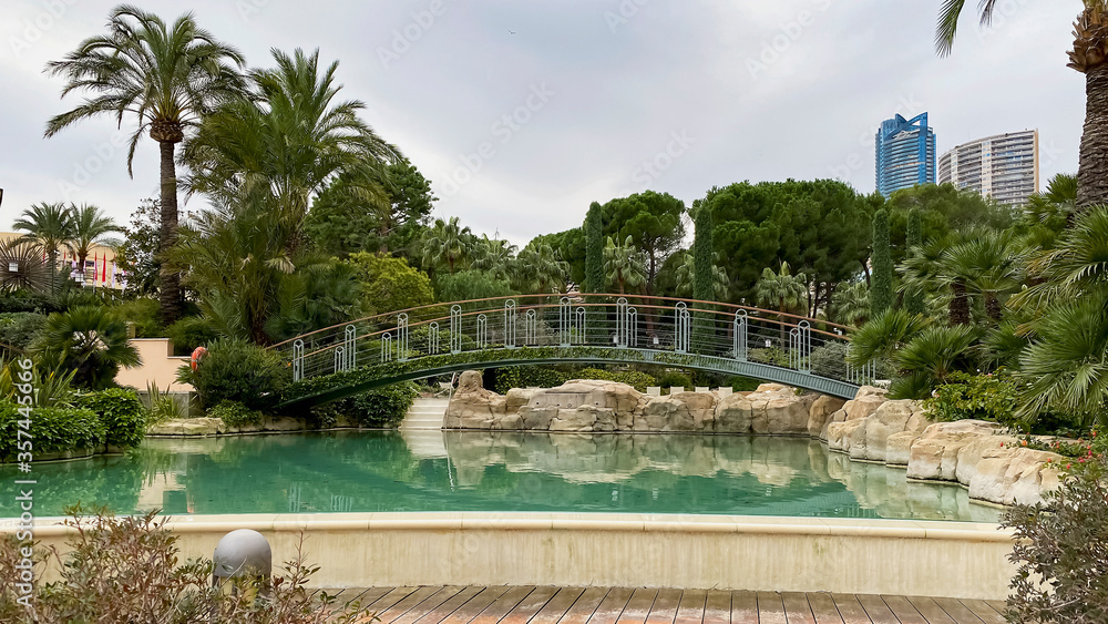 Fototapeta premium fountain in the resort garden