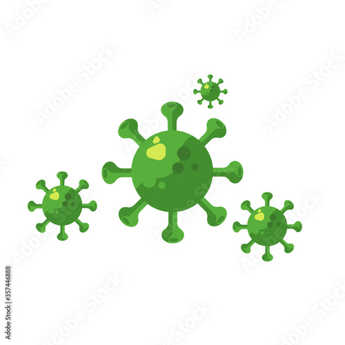 Dangerous viruses, such as Ebola virus, the Mers virus, Coronavirus and more. Vector illustration, isolated on white background