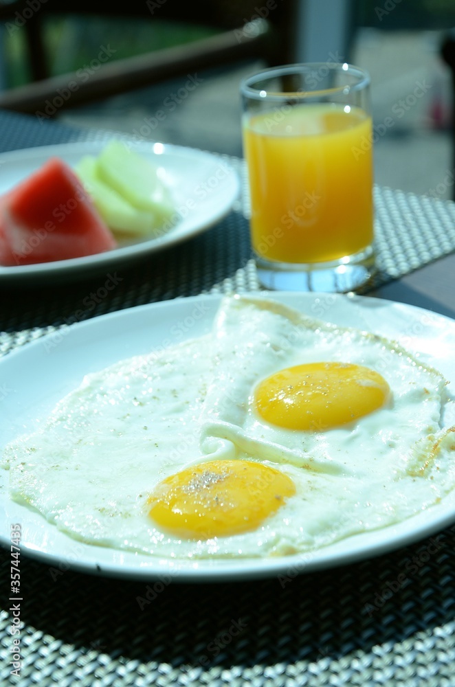 breakfast with egg and orange juice breakfast with egg and orange juice