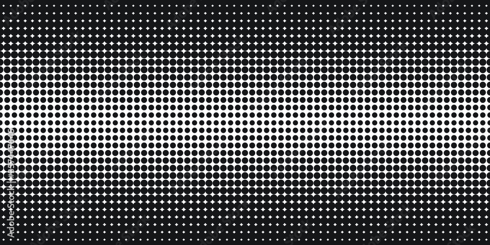 Dot gain pattern, halftone black dots on white background, seamless screen print texture of dots Dot gain pattern, halftone black dots on white background, seamless screen print texture of dots