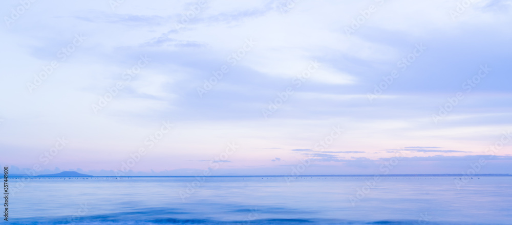 beautiful seascape, natural minimalistic background and texture, panoramic view banner. pastels tones