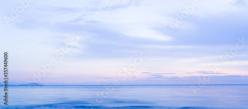 beautiful seascape, natural minimalistic background and texture, panoramic view banner. pastels tones