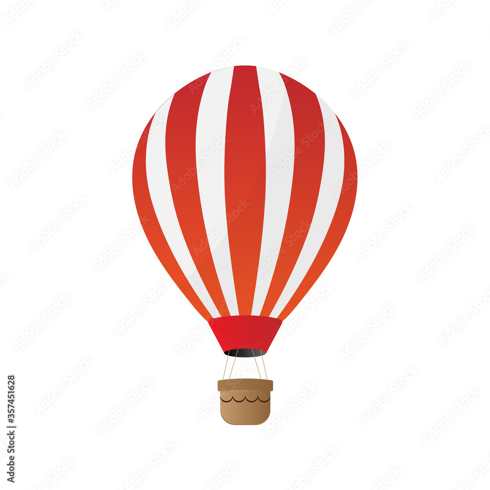 Naklejka premium Red hot air balloon