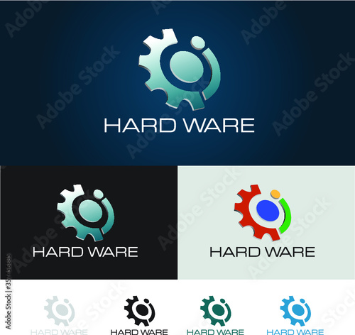 Logo Hexagonal metal nut icon isolated on white background. Logo design template element. Vector Illustration