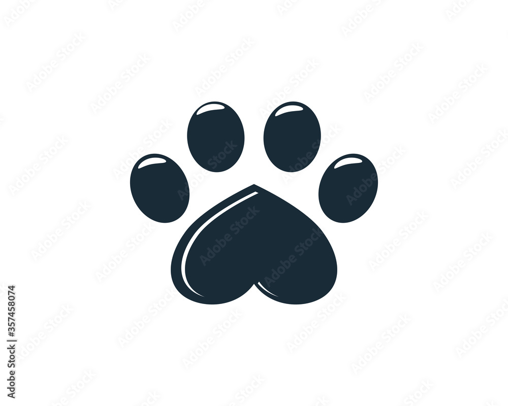 Paw Print Pet Love Icon Vector Logo Template Illustration Design Paw Print Pet Love Icon Vector Logo Template Illustration Design