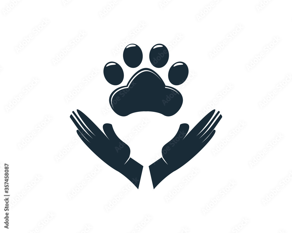 Paw Print Pet Care Icon Vector Logo Template Illustration Design Paw Print Pet Care Icon Vector Logo Template Illustration Design