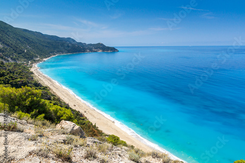 blue waters of Kokkinos Vrachos Beach, Lefkada, Greece © Stoyan Haytov
