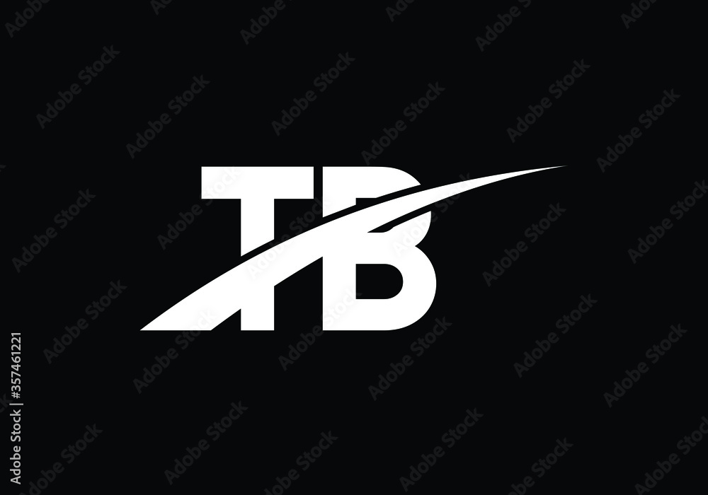 Initial Monogram Letter T B Logo Design Vector Template. T B Letter Logo Design