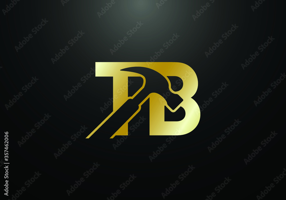 Initial Monogram Letter T B Logo Design Vector Template. T B Letter Logo Design Initial Monogram Letter T B Logo Design Vector Template. T B Letter Logo Design